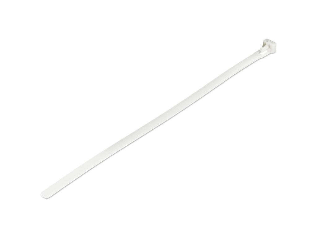 StarTech.com CBMZTRB10 kabelsamler Udløselig kabelbinder Nylon, Plast Hvid 100 stk