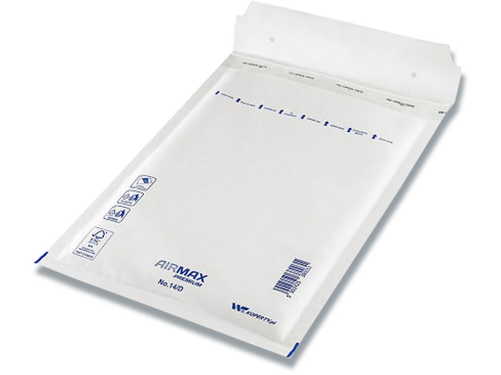 Boblekuvert, Indvendig: 175x265 mm, Hvid, 1 stk, Airmax No. 14/D W4