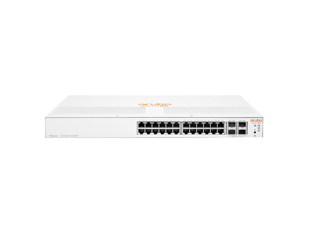 HPE Aruba Networking Aruba Instant On 1930 24G Class4 PoE 4SFP/SFP+ 195W Administreret L2+ Gigabit Ethernet (10/100/1000) Strøm over Ethernet (PoE) 1U Hvid
