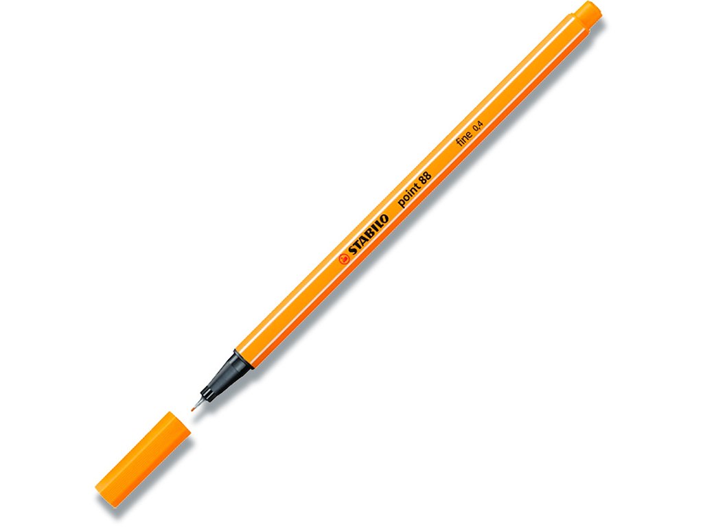Fineliner, Orange, 0.4 mm, 1 stk, Stabilo Point 88/54