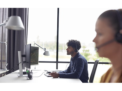 HP Poly EncorePro 320 med Quick Disconnect Binaural Headset TAA