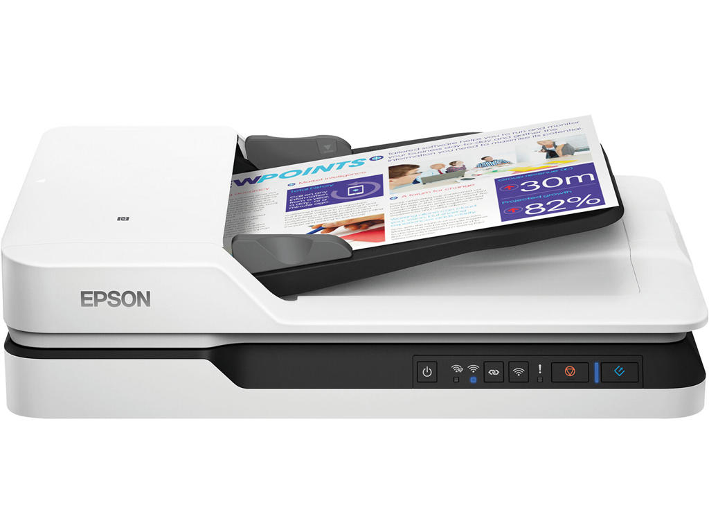 Epson WorkForce DS-1660W Flatbed skanner 1200 x 1200 dpi A4 Sort, Hvid