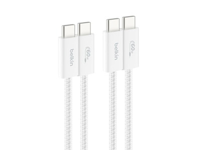 Belkin BoostCharge USB-kabel USB 2.0 USB C Hvid