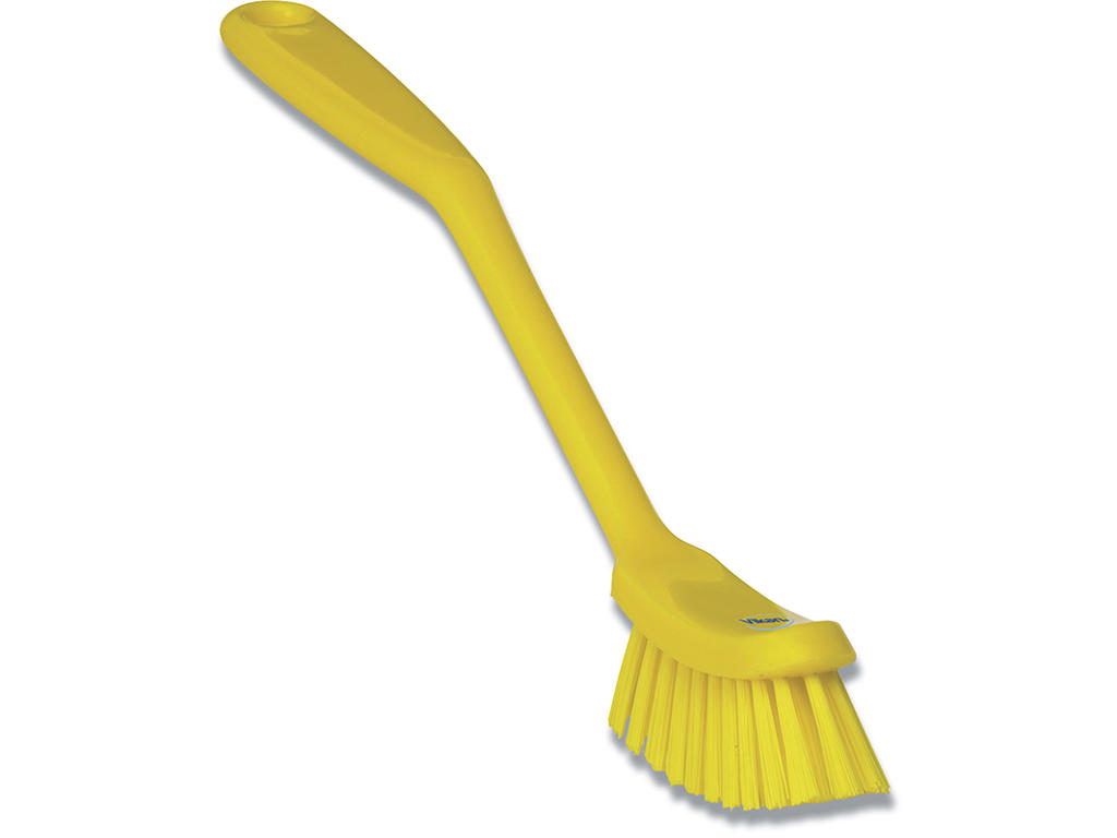 Opvaskebørste, Gul, Medium børstehår, PP/polyester/rustfrit stål, Vikan