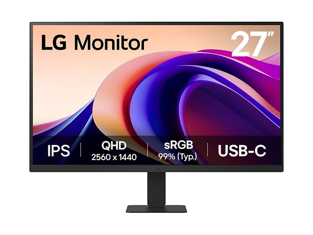 LG 27'' QHD Monitor computerskærm 68,6 cm (27") 2560 x 1440 pixel Quad HD Sort