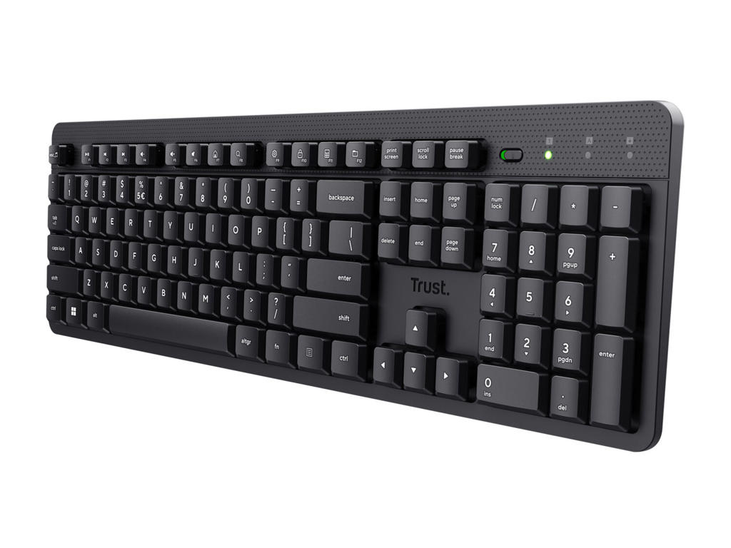 Trust Ody II tastatur Kontor RF trådløst QWERTY Nordisk Sort