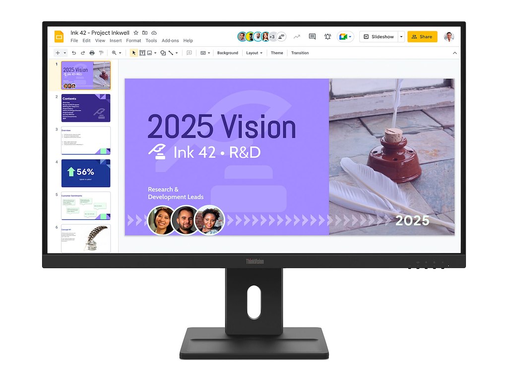 Lenovo ThinkVision E27Q-40 computerskærm 68,6 cm (27") 2560 x 1440 pixel Quad HD LCD Sort