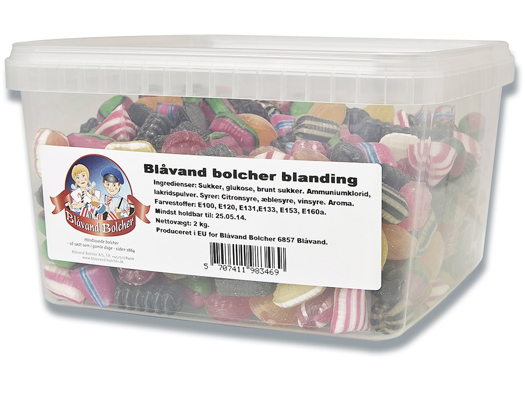 Bolcher, Blandet, 2 kg, Blåvand Bolcher