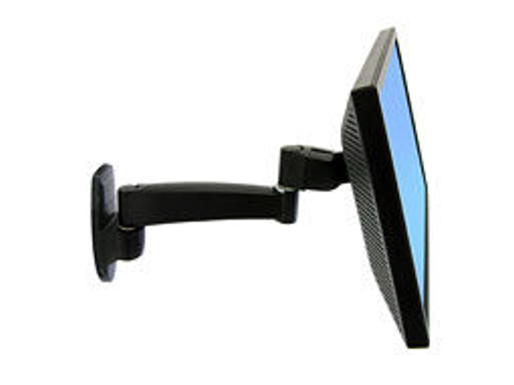 Ergotron 200 Series Wall Mount Arm, 1 Extension 61 cm (24") Væg Sort