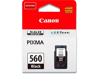 Blækpatron, 1 stk, 180 sider, Black-sort, Canon PG-560