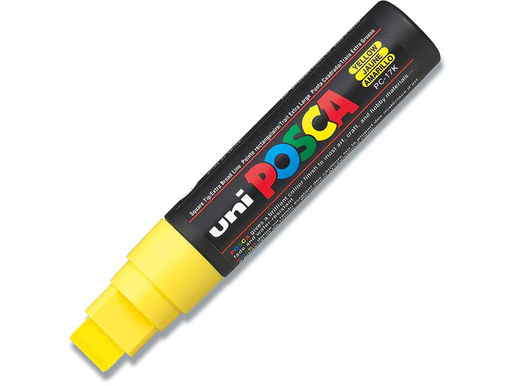 Paint marker, 15 mm, Gul, XXL spids, uni Posca PC-17K