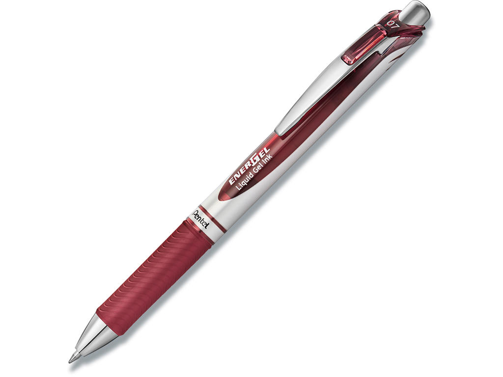 Rollerball gelpen, 0.7 mm, 0.35 mm, Bordeaux, Pentel EnerGel BL77-BGX