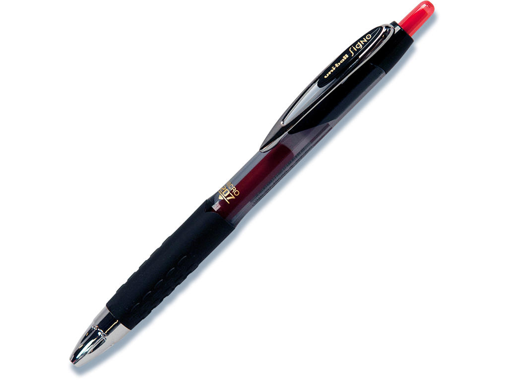 Rollerball pen, 0.5 mm, 0.3 mm, Rød, uni-ball Signo Micro UMN-207-40