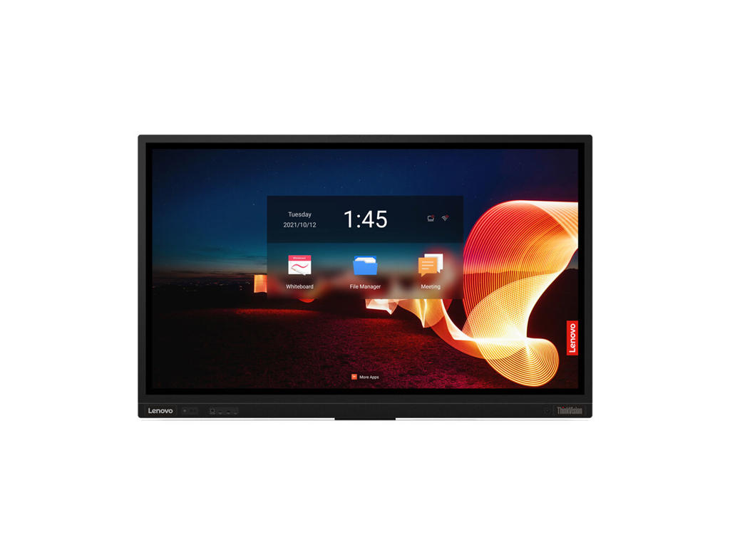Lenovo T65 Digital fladpaneldisplay 165,1 cm (65") LED Wi-Fi 400 cd/m² 4K Ultra HD Sort Berøringsskærm Indbygget processer Android 9