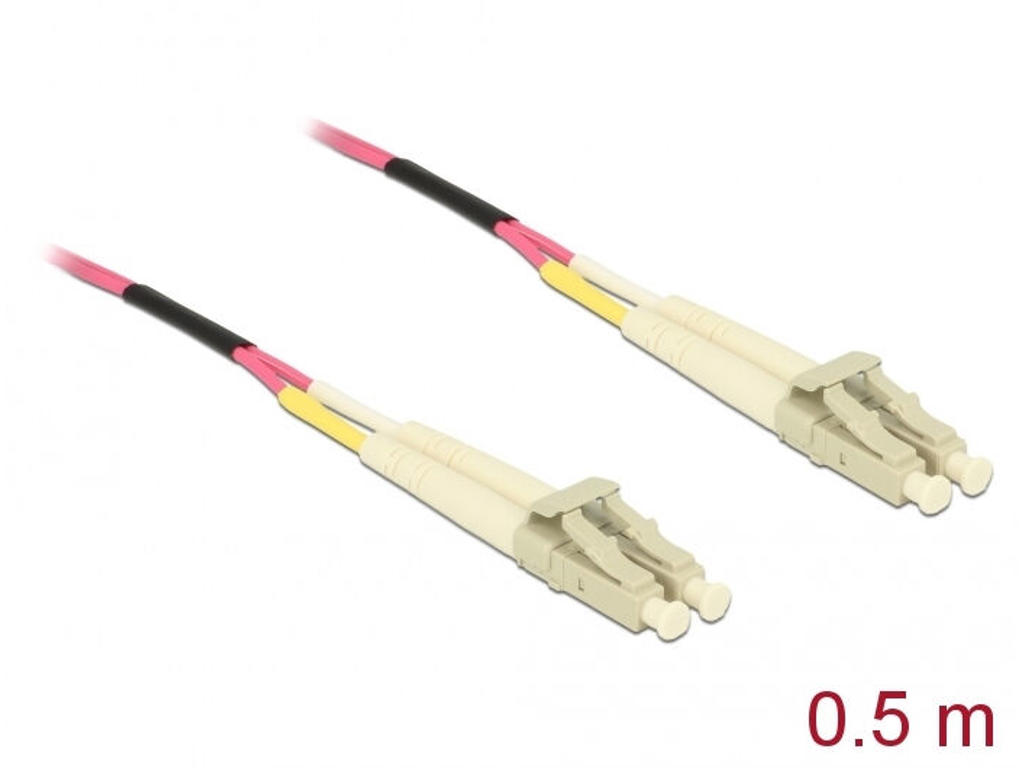 DeLOCK 86544 InfiniBand og fiberoptisk kabel 0,5 m LC Violet