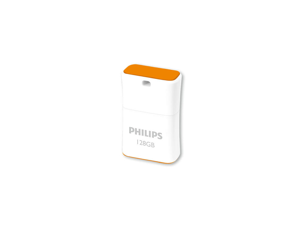 Philips Pico USB-nøgle 128 GB USB Type-A 2.0 Orange, Hvid