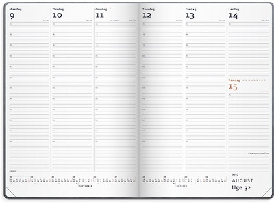 Kalender, 2027, City Diplomat Uge, 1 uge pr. opslag, Grå Trend, Mayland
