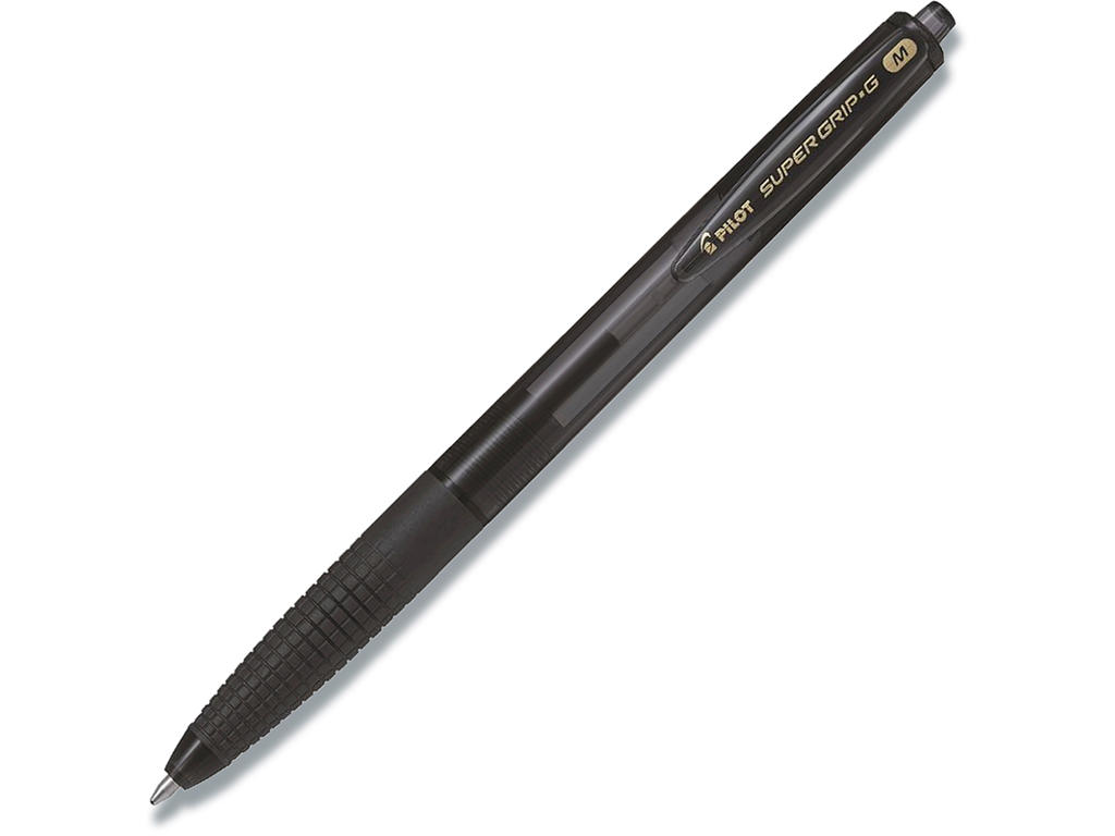 Kuglepen, 1.0 mm, 0.27 mm, Sort, Pilot Super Grip G Medium BPGG-8R-M-B