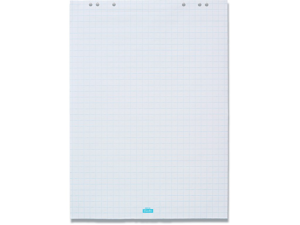 Flipoverpapir, Kvadreret og Ulinjeret, 20 ark, 5 blokke, Bantex