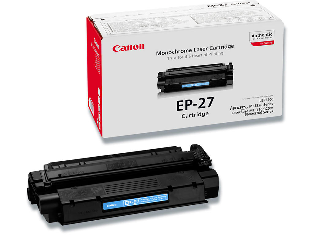 Toner, EP-27, Black-sort, 2.500 sider, Canon 8489A002