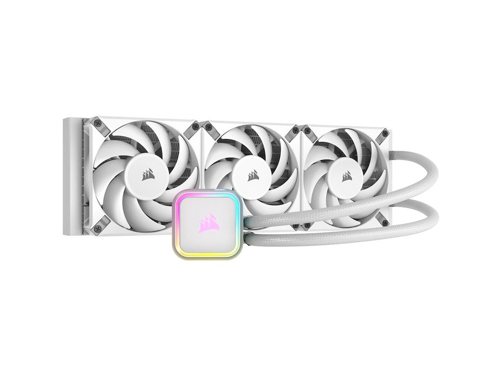 Corsair H150I ELITE Processor Alt-i-en væskekøler 12 cm Hvid 1 stk
