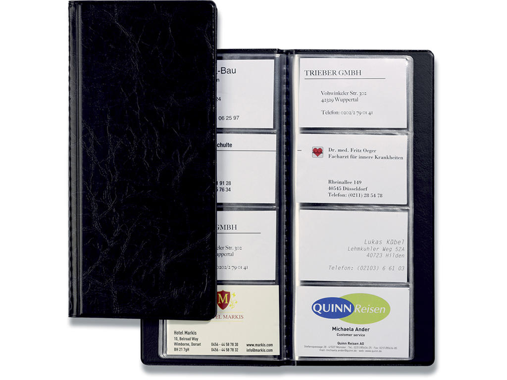 Visitkortmappe, 96 kort, Sort, 11.5 cm, Durable VISIFIX 96
