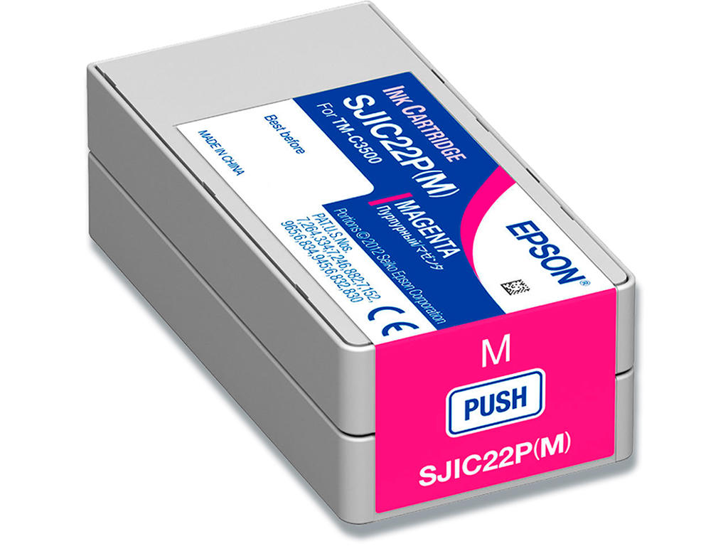Blækpatron, 1 stk, Magenta-rød, 32.5 ml, Epson SJIC22P M