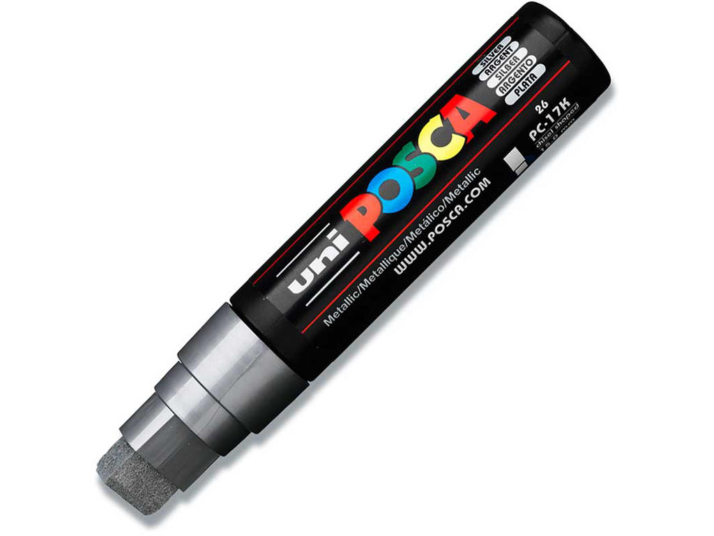 Paint marker, 15 mm, Sølv, XXL spids, uni Posca PC-17K