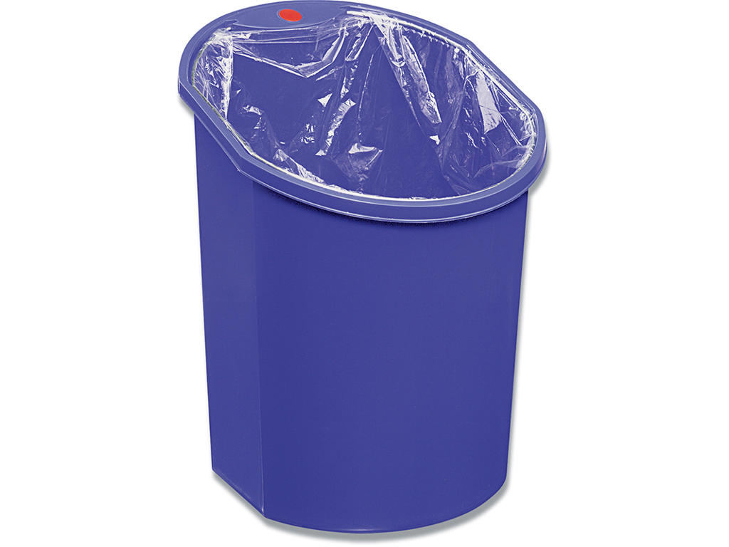 Papirkurv, Blå, 15 liter, Plast, Twinco Twin Hit 