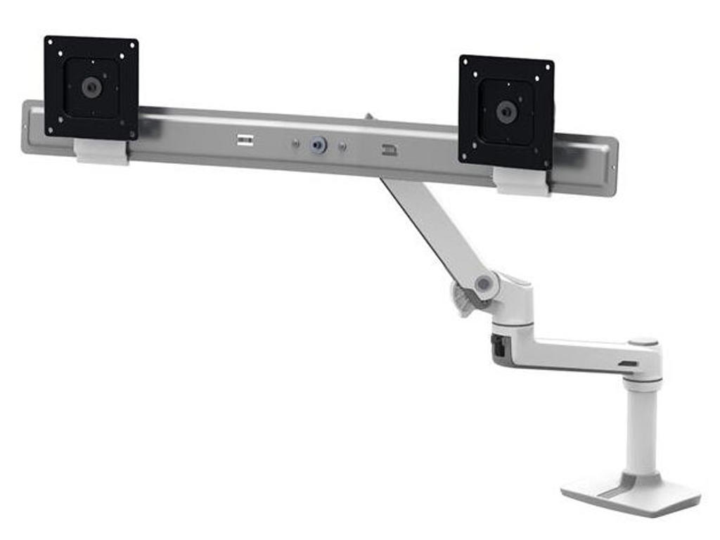 Ergotron LX Series 45-522-216 skærmbeslag og -stativer 63,5 cm (25") Skrivebord Sort, Hvid