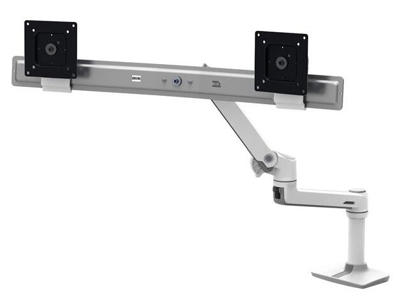Ergotron LX Series 45-522-216 skærmbeslag og -stativer 63,5 cm (25") Skrivebord Sort, Hvid