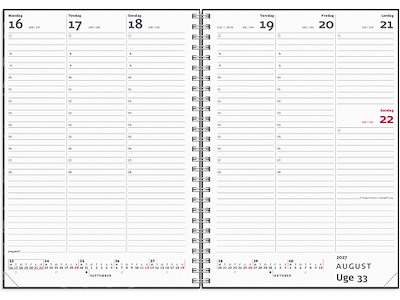 Kalender, 2027, A5 Uge, 1 uge pr. opslag, Sort, Mayland