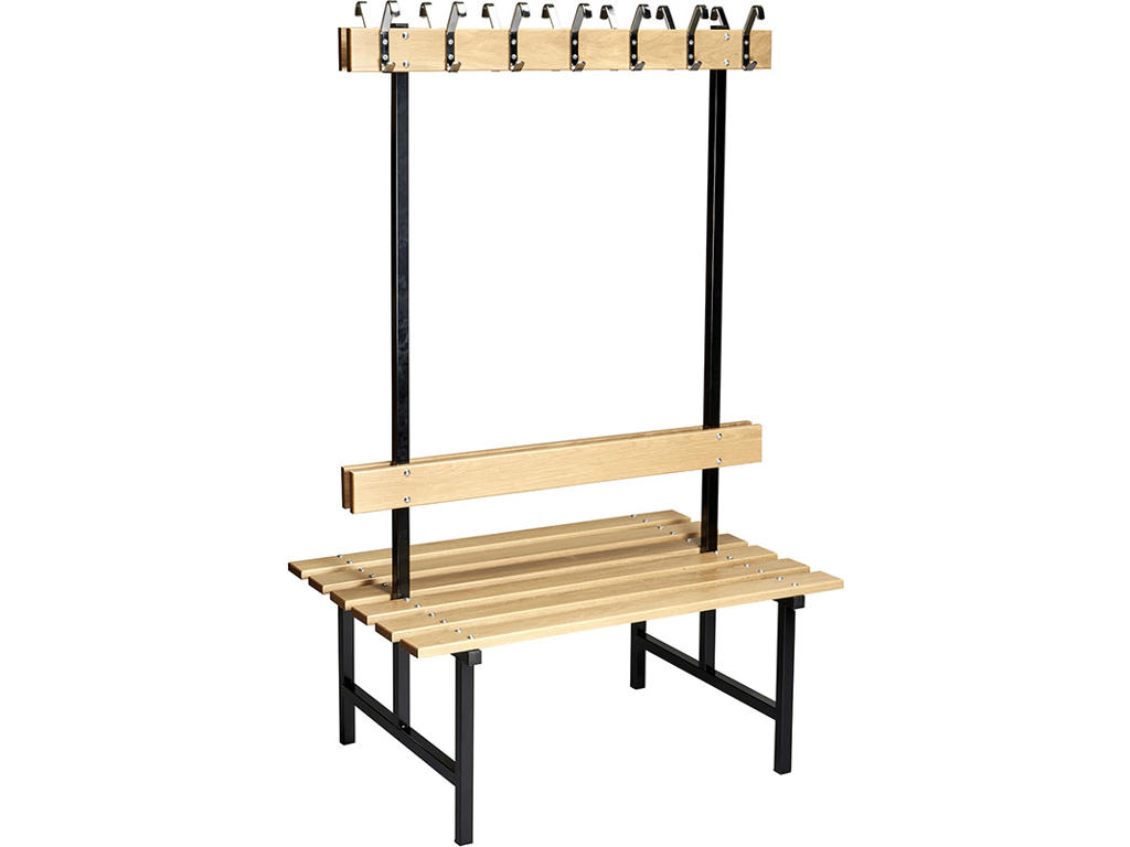 Bænk fristående, Modelnr 69, L=1500 mm dobbelt eg/sort, Essem Design DK