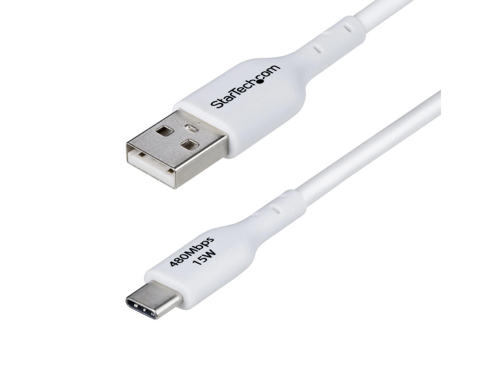 StarTech.com USB2AC2MNCWHE USB-kabel USB 2.0 2 m USB A USB C Hvid