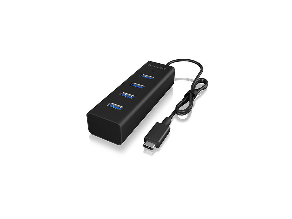 ICY BOX IB-HUB1409-C3 USB 3.2 Gen 1 (3.1 Gen 1) Type-C 5000 Mbit/s Sort
