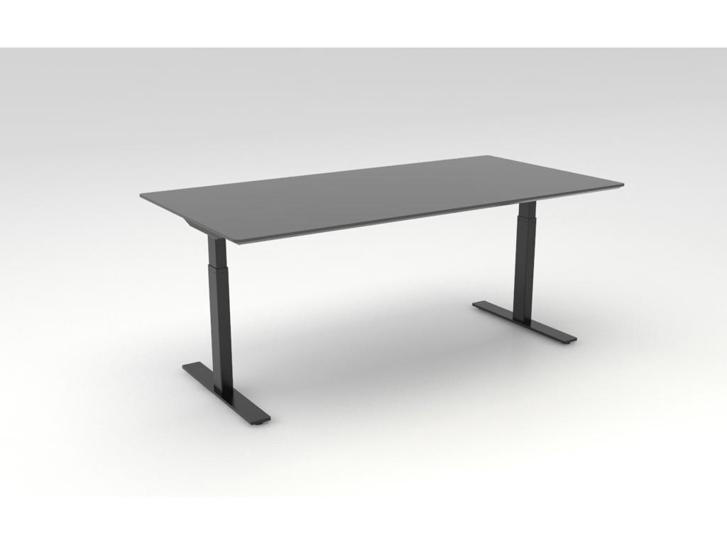 Skrivebord, 140 cm, 80 cm, Bordplade: Mørkegrå Decorlaminat, 