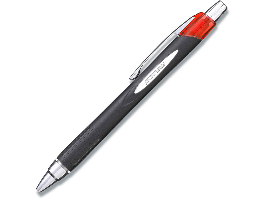 Rollerball pen, 1.0 mm, 0.45 mm, Rød, uni-ball Jetstream Click SXN-210-40