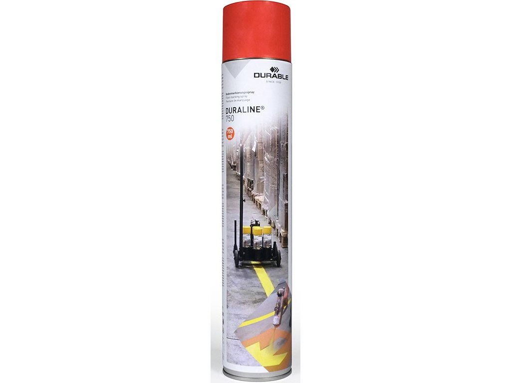 Gulvmarkering, Spray, Rød, 750 ml, DURALINE 750