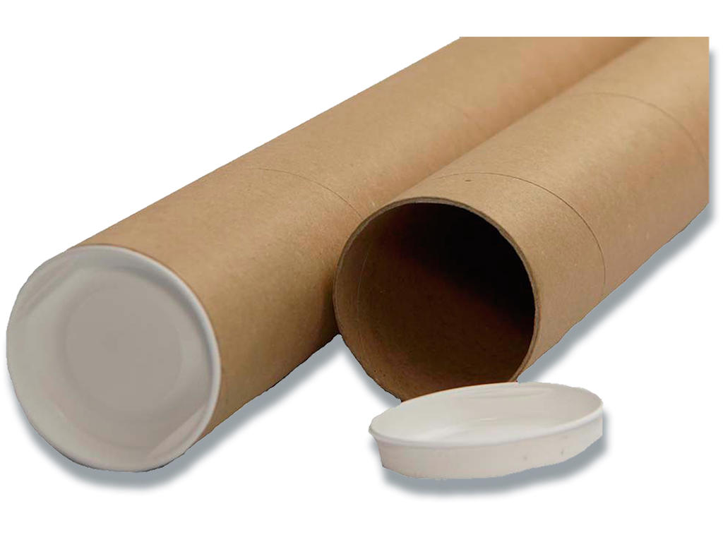 Paprør, Med låg, Ø50x1.5x950mm, Brun, 