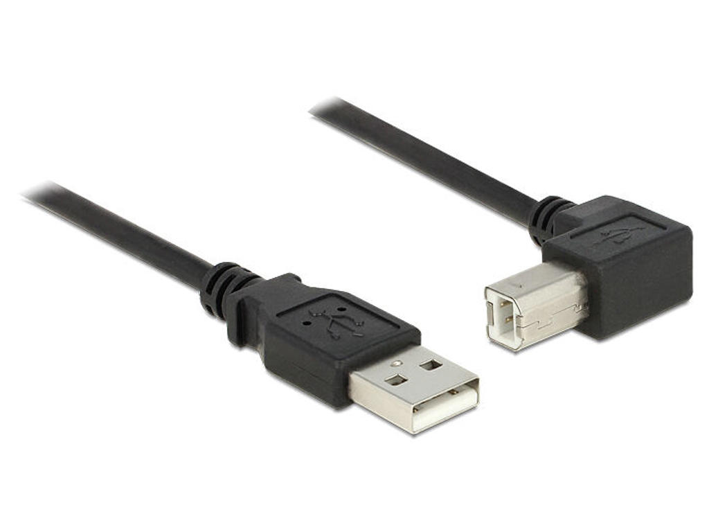 DeLOCK 0.5m, USB 2.0-A / USB 2.0-B USB-kabel 0,5 m USB A USB B Sort