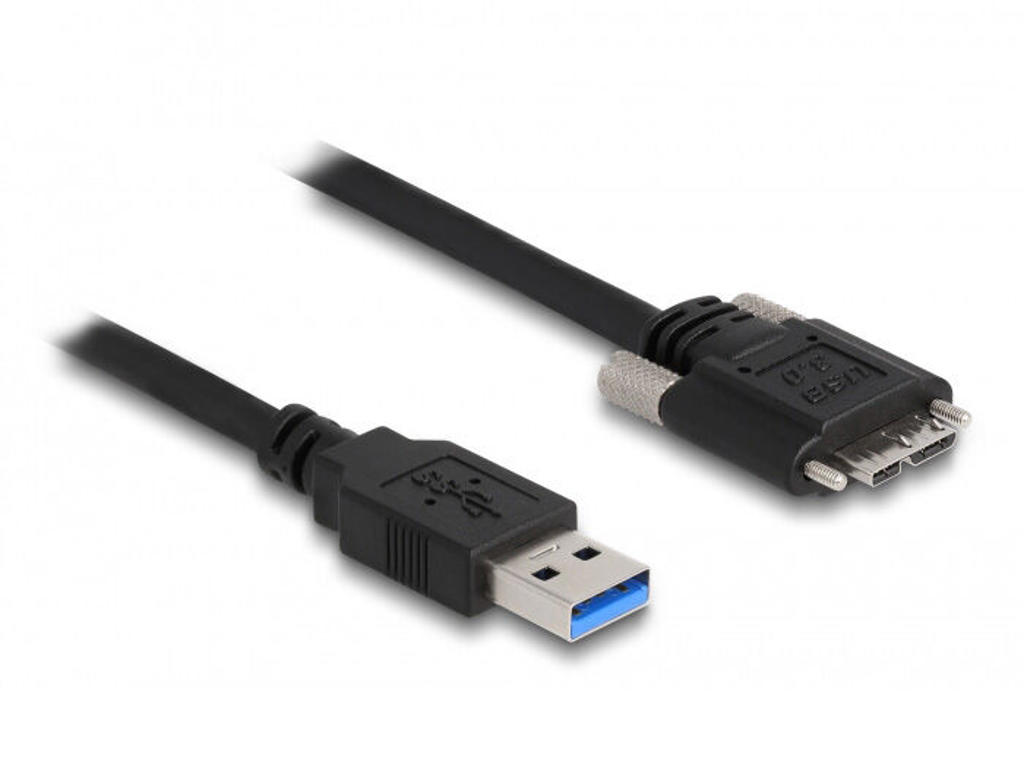DeLOCK 87801 USB-kabel USB 3.2 Gen 1 (3.1 Gen 1) 3 m USB A Micro-USB B Sort