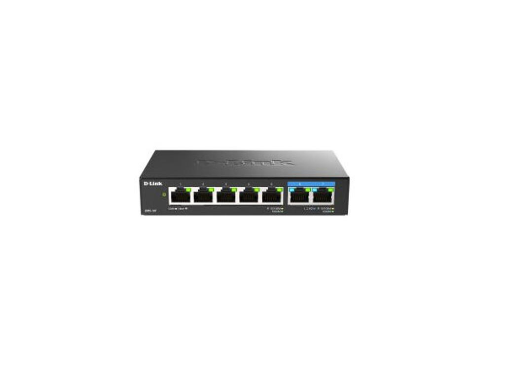 D-Link DMS-107/E netværksswitch Ikke administreret Gigabit Ethernet (10/100/1000) Sort