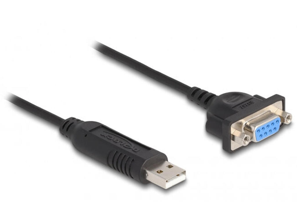 DeLOCK 66453 serielkabel Sort 0,5 m USB Type-A RS-232
