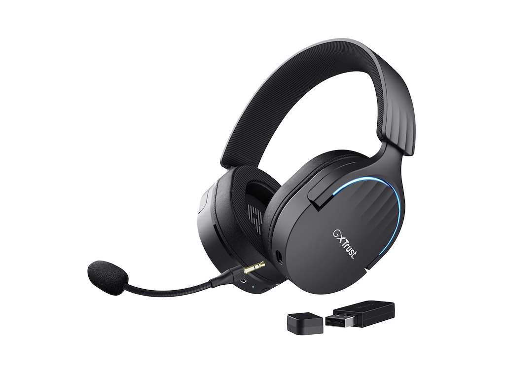 Trust GXT 491 Fayzo Headset Kabel & trådløs Spil USB Type-C Bluetooth Sort