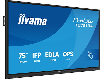 iiyama TE7513A-B2AG skilte display 190,5 cm (75") Wi-Fi 500 cd/m² 4K Ultra HD Berøringsskærm Indbygget processer Android