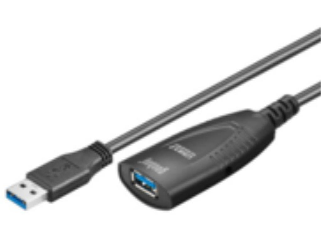 Microconnect USB3.0AAF5A USB-kabel USB 3.2 Gen 1 (3.1 Gen 1) 5 m USB A Sort