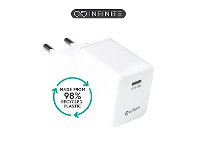 eSTUFF ES637060 oplader til mobil enhed Smartphone Hvid Vekselstrøm Hurtig opladning Indendørs
