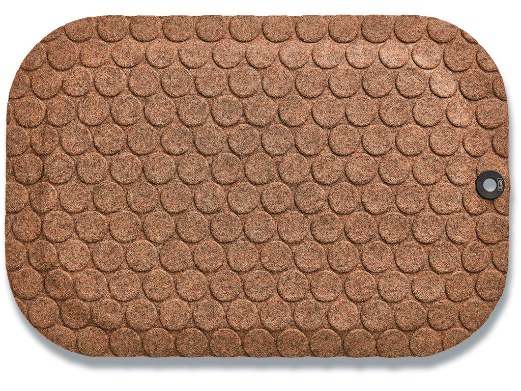 Ståmåtte, 53x77 cm, Tekstil og nitrilgummi, Brun, Matting StandUp Circle