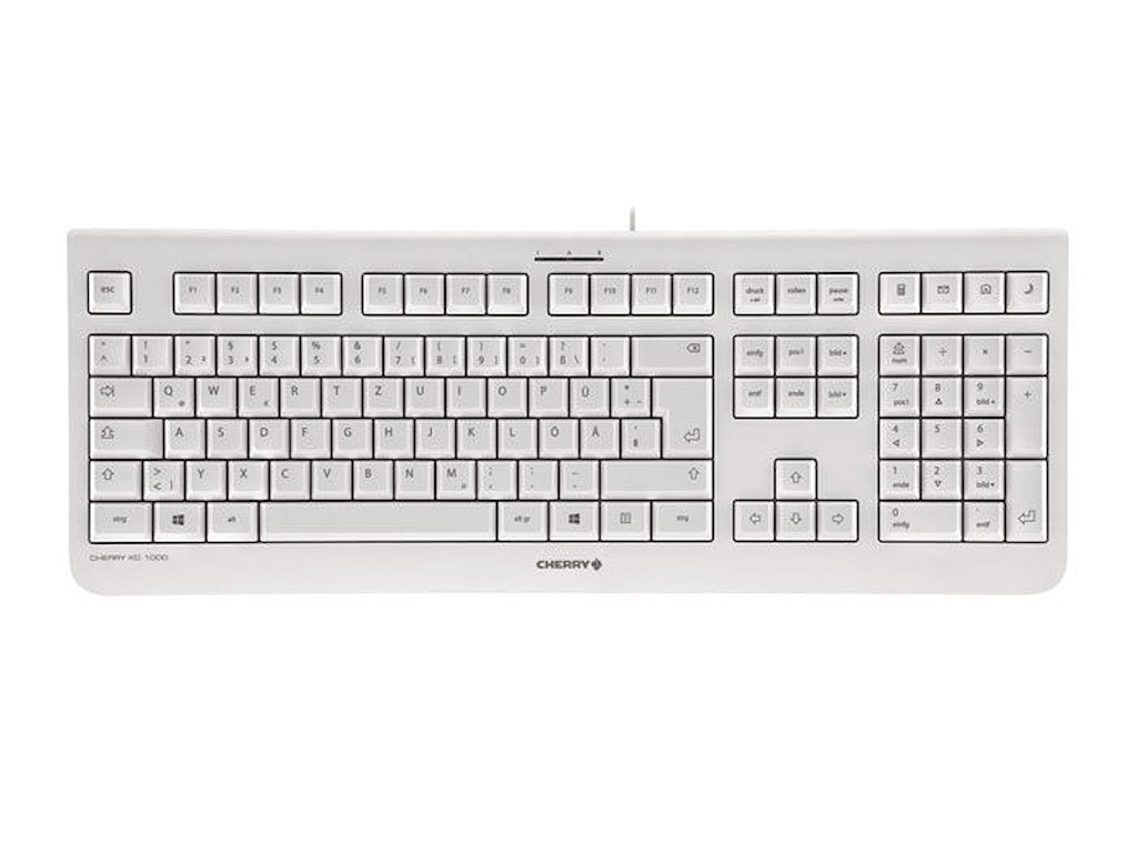 CHERRY KC 1000 tastatur Universel USB AZERTY Belgisk Grå