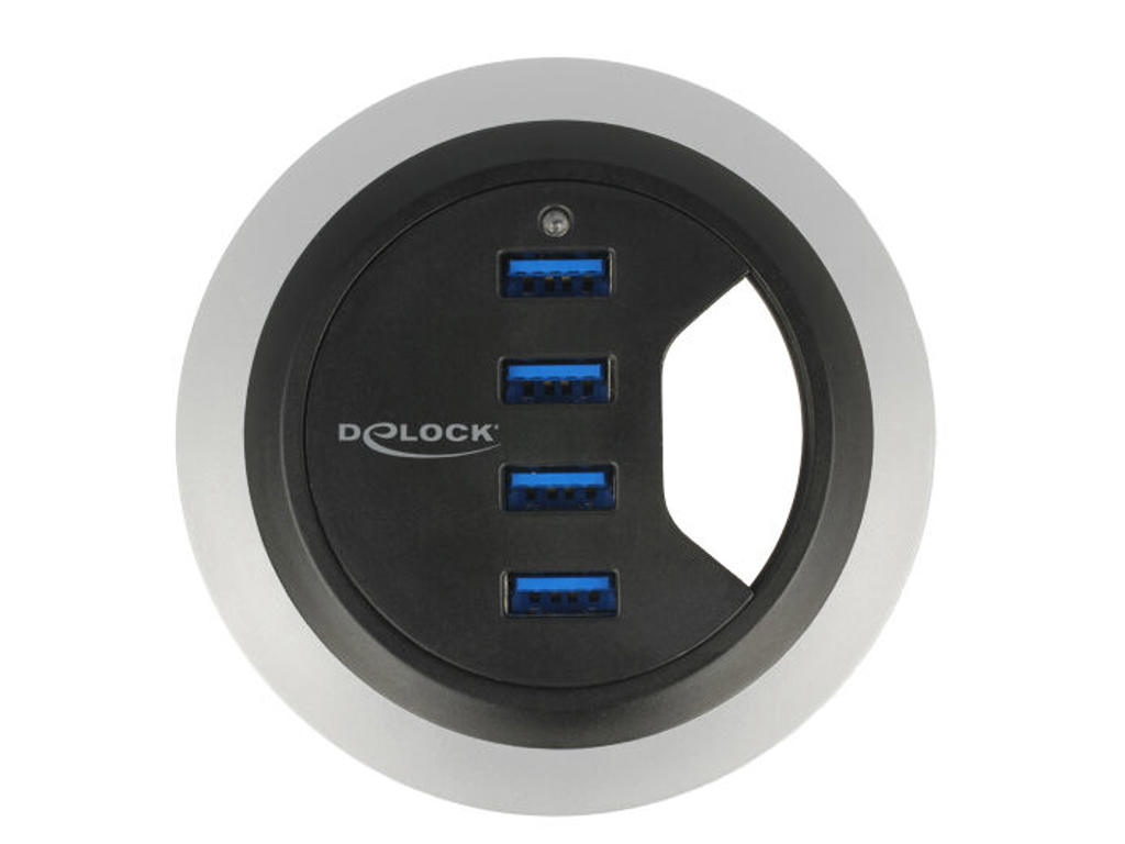 DeLOCK 62868 interface hub USB 3.2 Gen 1 (3.1 Gen 1) Type-A 5000 Mbit/s Sort
